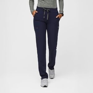 Figs Women's Navy Blue Drawstring Cargo Scrub Pants